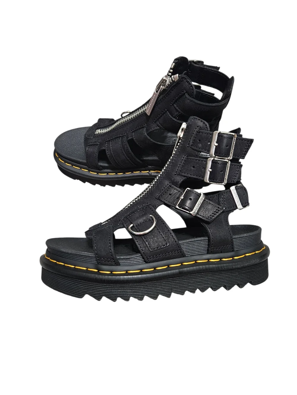 Dr Martens Black Olson Gladiator Platform Sandals NEW